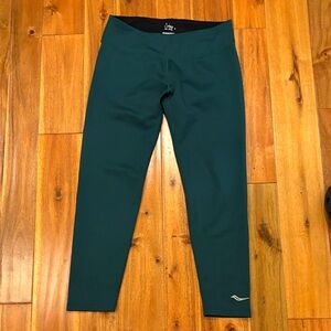 Saucony Green running tights